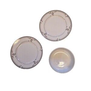 Set of 2 Salad Plates 1 Cereal Bowl, Heritage Blossom Princess House